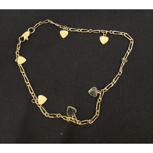 Vintage 70s Gold Plated Heart Bracelet